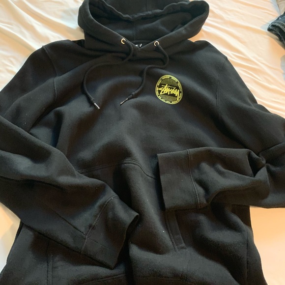 stussy neon hoodie
